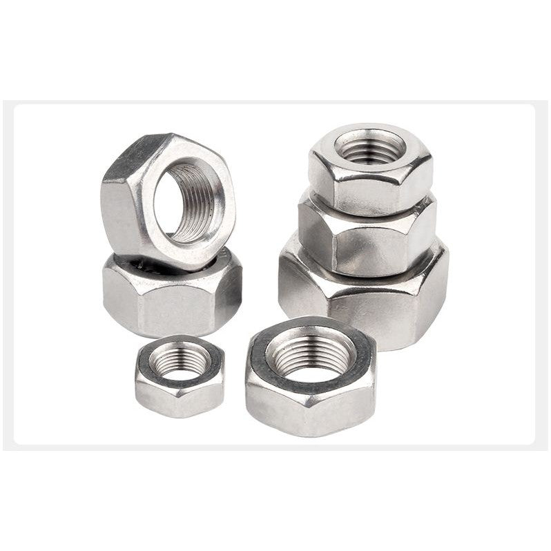 หัวน็อต ตัวเมีย หกเหลี่ยม สแตนเลส 304 เกลียวมิล "ละเอียด" M8 M10 M12 M14 / Hex Nut Fine Thread SUS304 M8 M10 M12 M14