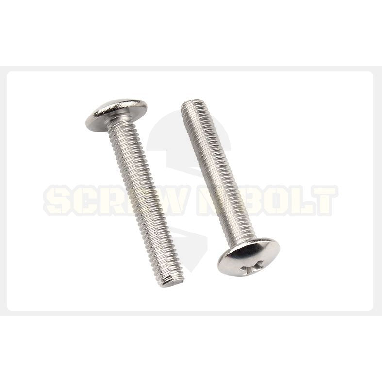 น็อต สกรู หัวร่ม หัวกระทะ แฉก T+ สแตนเลส 304 เกลียวมิล M2 M2.5 M3 / Truss Head Phillip Machine Screw SUS304 M2 M2.5 M3