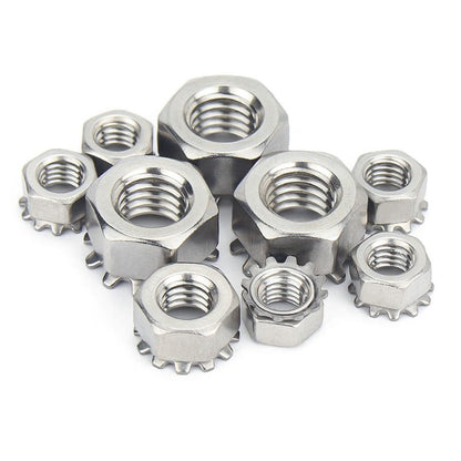 หัวน็อต ตัวเมีย แหวนจักร ล็อค กันคลาย สแตนเลส 304 เกลียวมิล หยาบ M3 M4 M5 / Keps K Lock Nut SUS304 M3 M4 M5