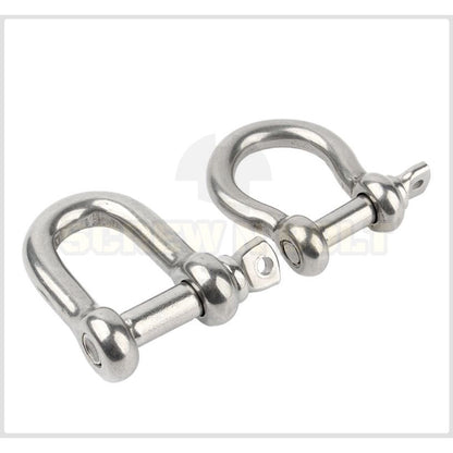 สเก็น สะเก็น ตัวยู U ตัวดี D พร้อมพินสกรู สแตนเลส 304 - 5/32 3/16 1/4 5/16 3/8 1/2 / Chain U/D Shackle, SUS304