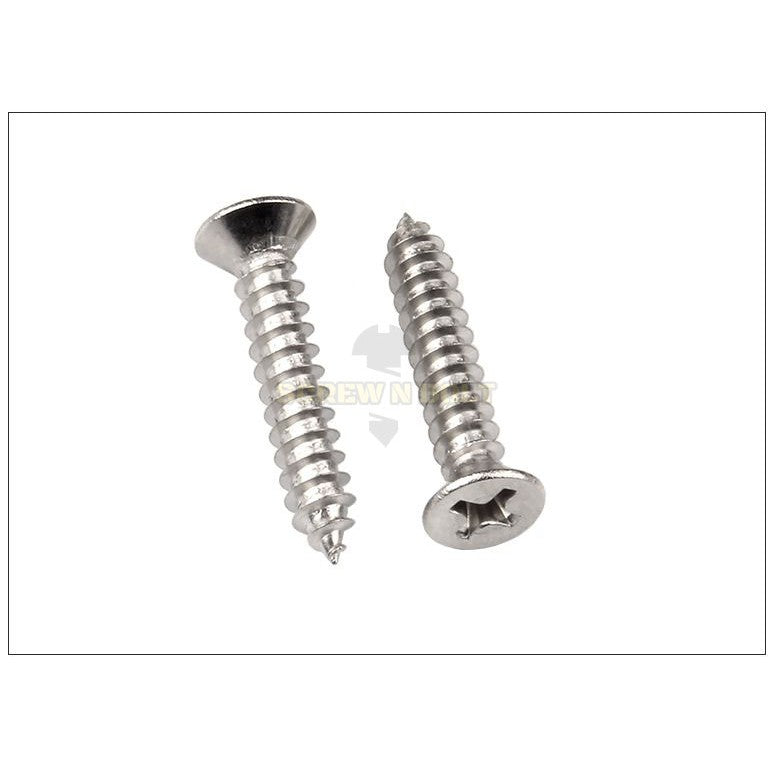 น็อต สกรู หัวเตเปอร์ แฉก F+ สแตนเลส 304 เกลียวปล่อย M1 M1.2 M1.4 M1.5 / Flat Head Phi Tapping SUS M1 M1.2 M1.4 M1.5