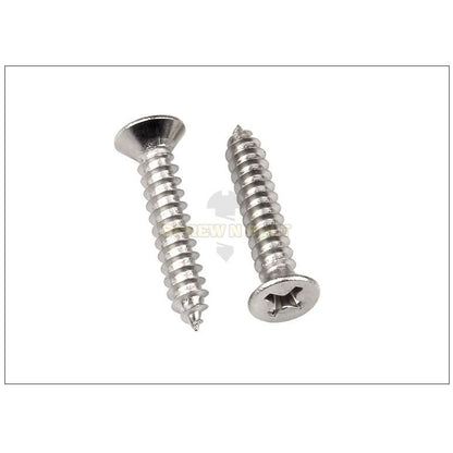 น็อต สกรู หัวเตเปอร์ แฉก F+ สแตนเลส 304 เกลียวปล่อย M3 / Flat Head Phillip Tapping Screw SUS304 M3