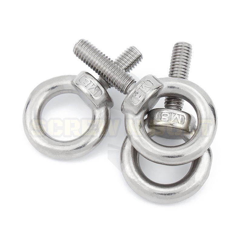 สกรู น็อต อายโบลท์ สแตนเลส 304 เกลียวมิล หยาบ M8 M10 / Lifting Eye Bolt, SUS304