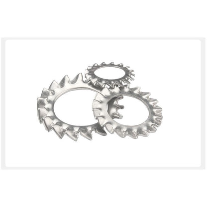 แหวนจักร นอก ถี่นอก กันคลาย สแตนเลส 304 ถี่นอก M3 M4 M5 M6 M8 / External Toothed Lock Washer SUS304 M3 M4 M5 M6 M8