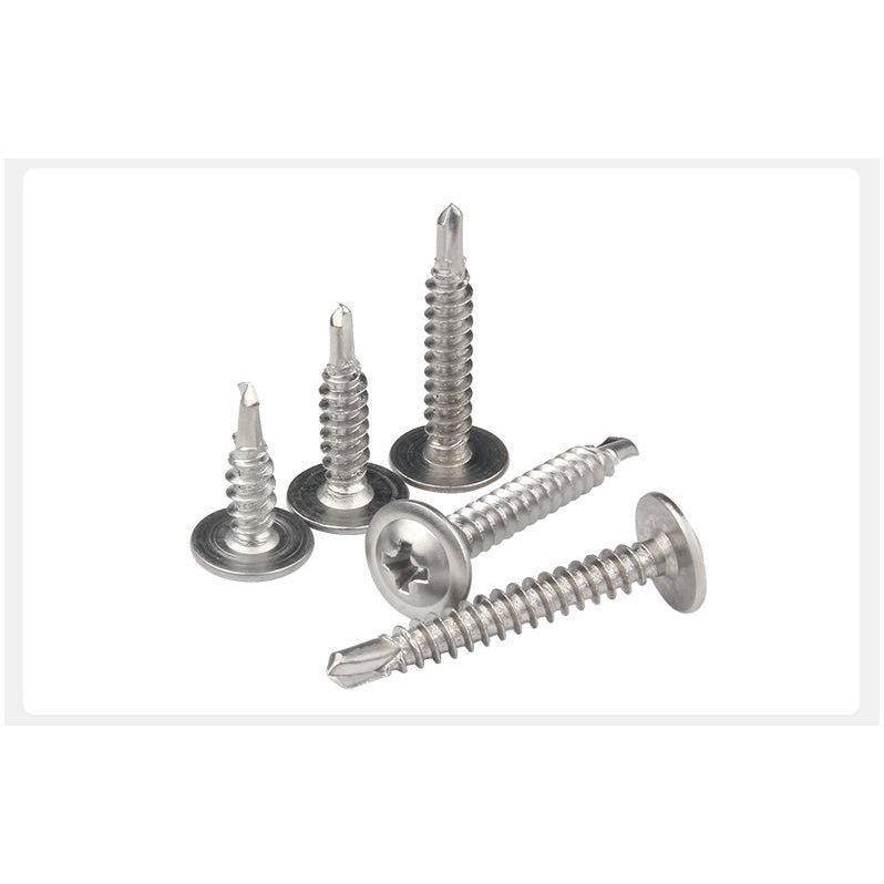 น็อต สกรู หัวกลมแบน แฉก สแตนเลส 410 ปลายสว่าน #8 #10 / Wafer Head Phillip Self Drilling Screw SUS410 #8 #10