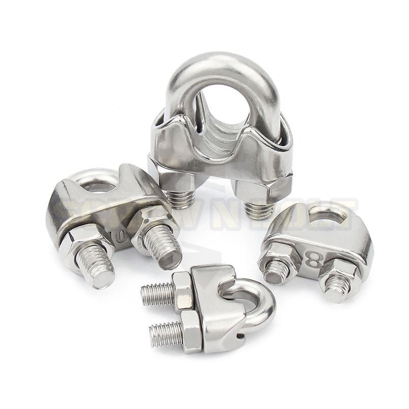 กิ๊ปจับลวดสลิง รัดสลิง ล็อคลวดสลิง สแตนเลส 304 - 8mm.(5/16) 10mm.(3/8) 12mm (1/2) 14mm.(9/16) / Wire Rope Chip, SUS304