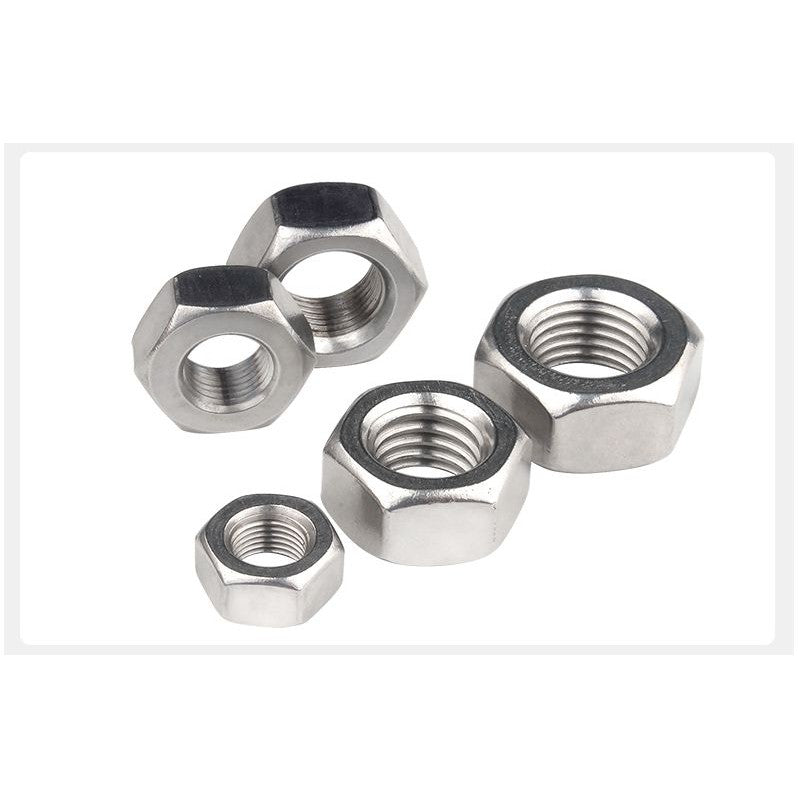 หัวน็อต ตัวเมีย หกเหลี่ยม สแตนเลส 304 เกลียวมิล "ละเอียด" M8 M10 M12 M14 / Hex Nut Fine Thread SUS304 M8 M10 M12 M14
