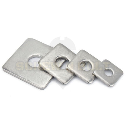แหวนรอง 4 เหลี่ยม สี่เหลี่ยม ขอบมน สแตนเลส 304 - M10 M12 M14 M16 M20 / Square Washer SUS304