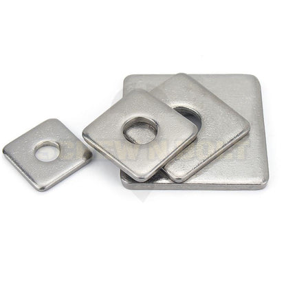 แหวนรอง 4 เหลี่ยม สี่เหลี่ยม ขอบมน สแตนเลส 304 - M10 M12 M14 M16 M20 / Square Washer SUS304