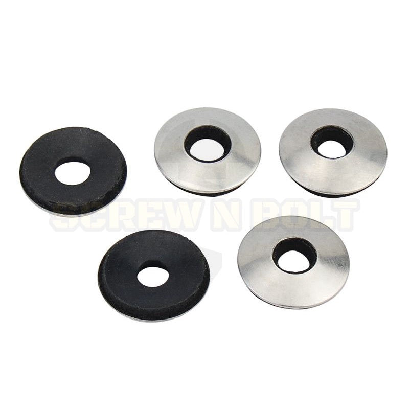 แหวนรอง กันน้ำซึม กันรั่ว แหวนรองน็อตหลังคา กันสนิม สแตนเลส 304 - รู 4 - 10 มม. / Sealing EPDM Washer SUS304