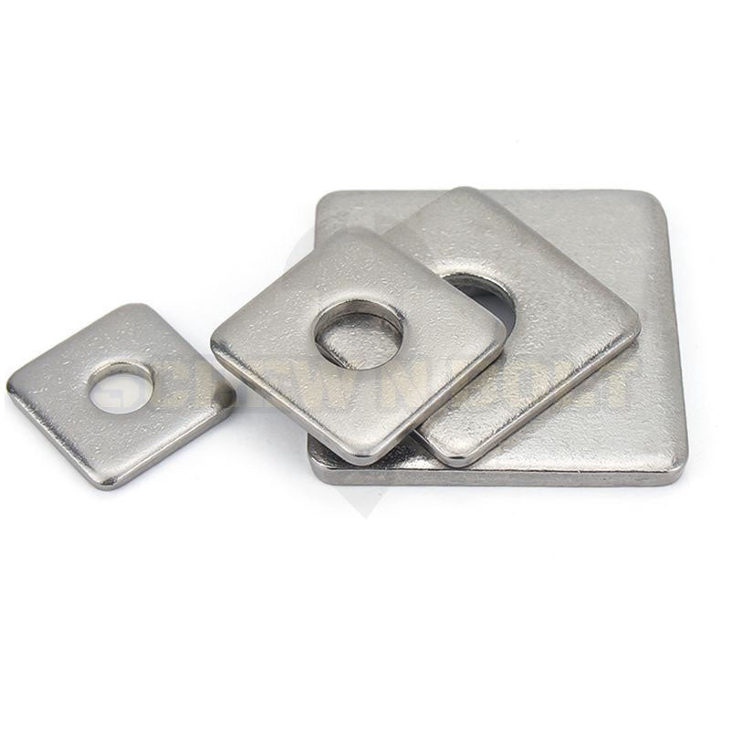 แหวนรอง 4 เหลี่ยม สี่เหลี่ยม ขอบมน สแตนเลส 304 - M3 M4 M5 M6 M8 / Square Washer SUS304