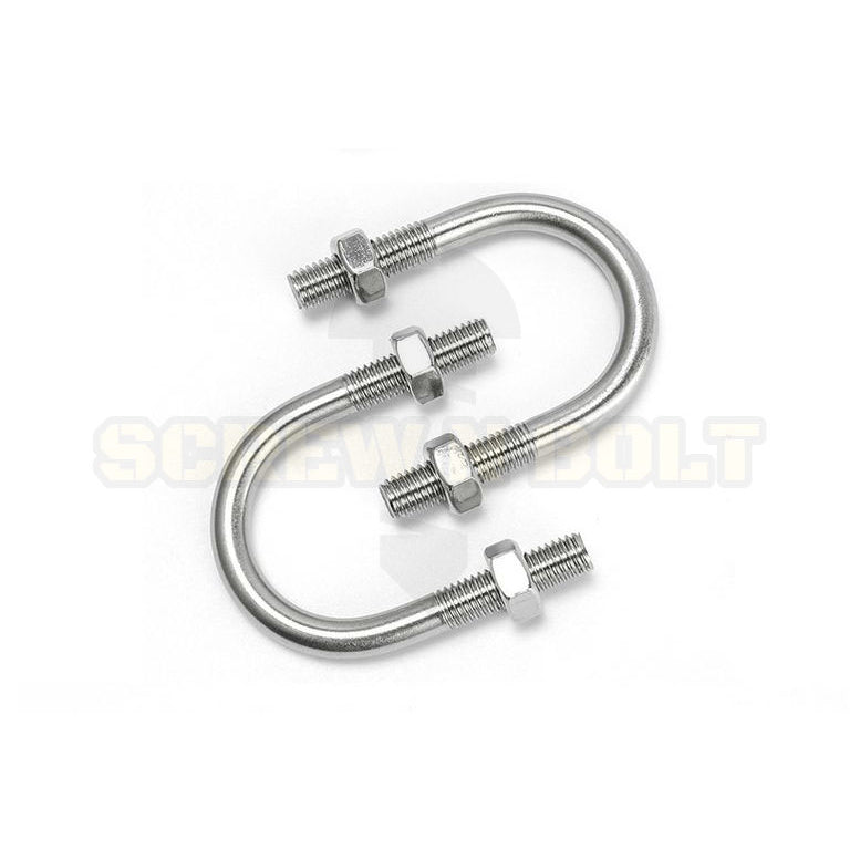 ยูโบลท์ สลักเกลียวตัวยู ยึดจับท่อ สแตนเลส 304 พร้อมตัวเมีย 2 ตัว M16 / U Shape Clamp Bolt /w 2 Hex Nuts SUS304