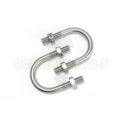 ยูโบลท์ สลักเกลียวตัวยู ยึดจับท่อ สแตนเลส 304 พร้อมตัวเมีย 2 ตัว M16 / U Shape Clamp Bolt /w 2 Hex Nuts SUS304