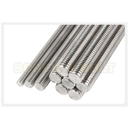 สตัด โบลท์ เกลียวตลอด ยาว 16-100 มม. สแตนเลส 304 เกลียวมิล หยาบ M4 / Stud Bolt Thread Bolt 16-100 mm.