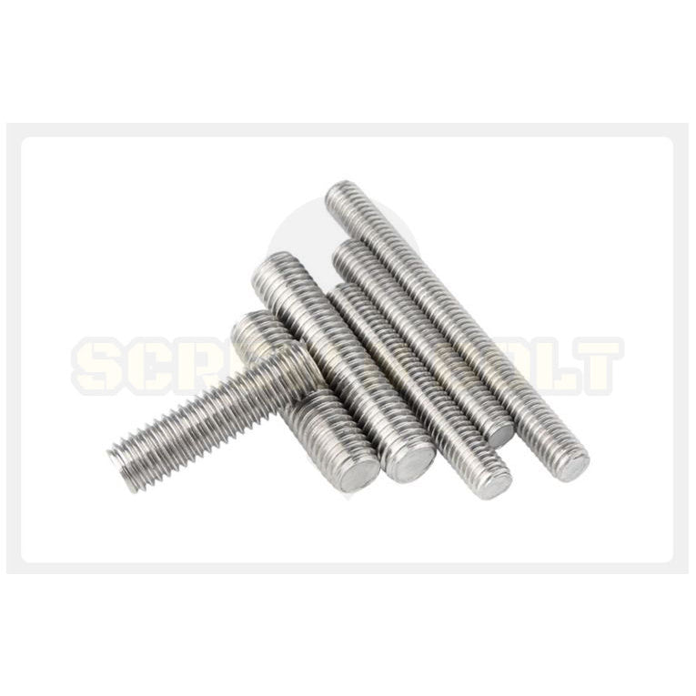 สตัด โบลท์ เกลียวตลอด ยาว 16-100 มม. สแตนเลส 304 เกลียวมิล หยาบ M4 / Stud Bolt Thread Bolt 16-100 mm.
