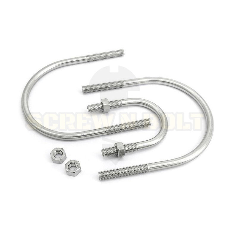 ยูโบลท์ สลักเกลียวตัวยู ยึดจับท่อ สแตนเลส 304 พร้อมตัวเมีย 2 ตัว M16 / U Shape Clamp Bolt /w 2 Hex Nuts SUS304