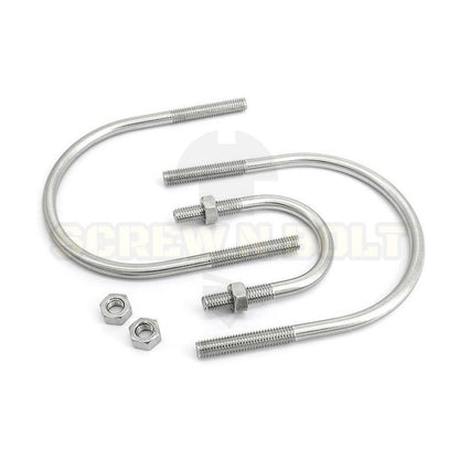 ยูโบลท์ สลักเกลียวตัวยู ยึดจับท่อ สแตนเลส 304 พร้อมตัวเมีย 2 ตัว M10 / U Shape Clamp Bolt /w 2 Hex Nuts SUS304
