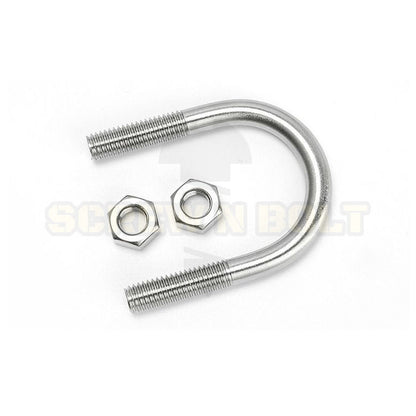 ยูโบลท์ สลักเกลียวตัวยู ยึดจับท่อ สแตนเลส 304 พร้อมตัวเมีย 2 ตัว M8 / U Shape Clamp Bolt /w 2 Hex Nuts SUS304