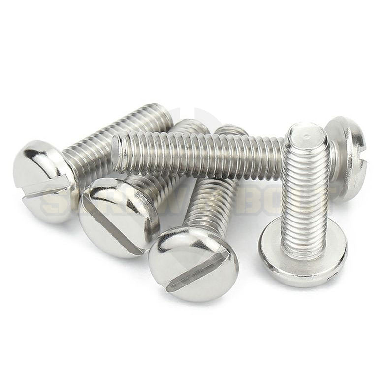 น็อต สกรู หัวกลม ผ่าหัว ไขควงแบน สแตนเลส 304 เกลียวมิล หยาบ M1.6 M2 M2.5 / Pan Head Slotted Machine Screw SUS304