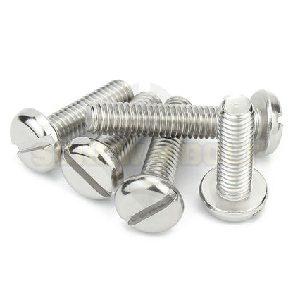 น็อต สกรู หัวกลม ผ่าหัว ไขควงแบน สแตนเลส 304 เกลียวมิล หยาบ M1.6 M2 M2.5 / Pan Head Slotted Machine Screw SUS304