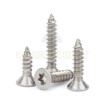 น็อต สกรู หัวเตเปอร์ F ช่องขัน ดาว ท็อกซ์ สแตนเลส 304 เกลียวปล่อย M4 M5 M6 / Flat Head Torx Tapping Screw SUS304