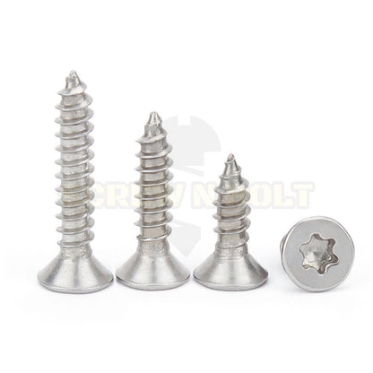น็อต สกรู หัวเตเปอร์ F ช่องขัน ดาว ท็อกซ์ สแตนเลส 304 เกลียวปล่อย M4 M5 M6 / Flat Head Torx Tapping Screw SUS304
