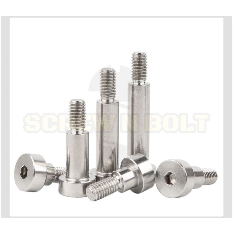 น็อต สกรู โชว์เดอร์ โบลท์ จม สแตนเลส 304 เกลียวมิล หยาบ M10 M12 / Shoulder Hex Socket Machine Screw SUS304