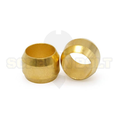ตาไก่ แหวนสวม ล็อคท่อ ล็อคสาย กันท่อหลุด ทองเหลือง PB 4mm 6mm 8mm 10mm 12mm / Sleeves Ferrules, Brass