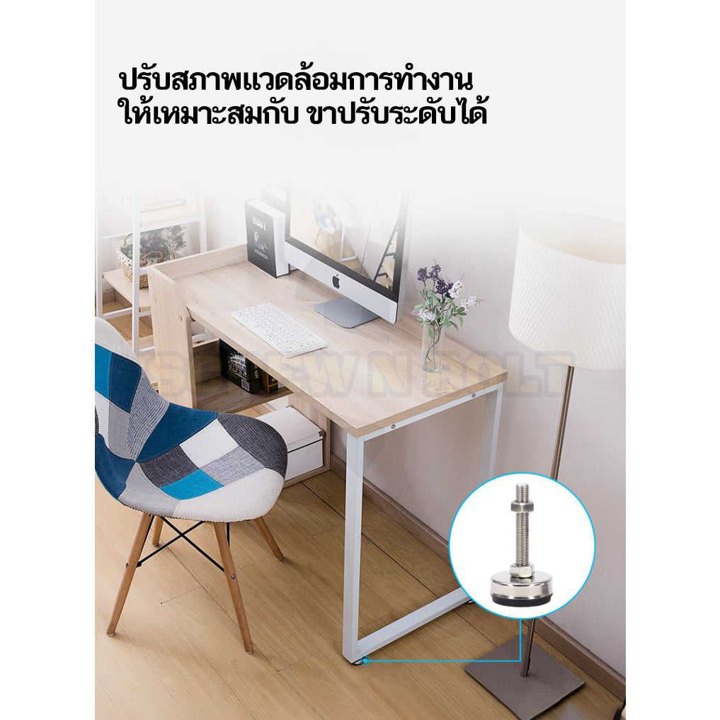 ขา ปรับระดับ โต๊ะ เฟอร์ฯ ทรงโดนัท+ยาง กันลื่น กันสั่น สแตนเลส 304 เกลียวมิล M14 M16 M18 M20 / Leg Leveler+Nylon SUS304