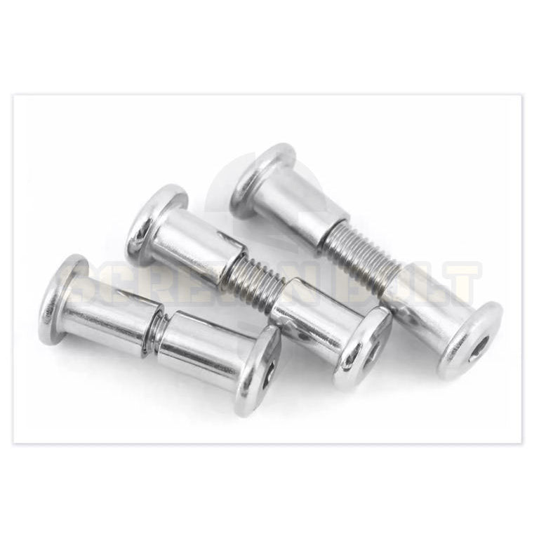 (ยกชุด) สตัด โบลท์ เกลียวตลอด +ตัวเมียกลมแบน 2 ตัว สแตนเลส 304 เกลียวมิล M5 / Stud Bolt + RF Nut 2 pcs