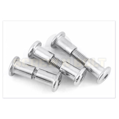 (ยกชุด) สตัด โบลท์ เกลียวตลอด +ตัวเมียกลมแบน 2 ตัว สแตนเลส 304 เกลียวมิล M6 / Stud Bolt + RF Nut 2 pcs