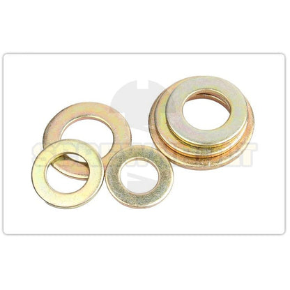 แหวนอีแปะ แหวนรอง น็อตสกรู เหล็กแข็ง 8.8 ชุบ รุ้ง/เหลือง - M2 - M24 / 8.8 Grade Flat Washer Zinc Yellow