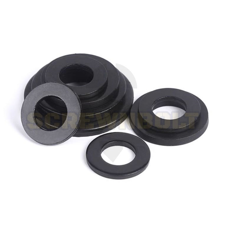 แหวนอีแปะ แหวนรอง น็อตสกรู เหล็กแข็ง 8.8 รมดำ - M2 - M36 / 8.8 Grade Flat Washer Black Oxide