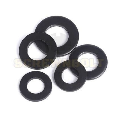 แหวนอีแปะ แหวนรอง น็อตสกรู เหล็กแข็ง 8.8 รมดำ - M2 - M36 / 8.8 Grade Flat Washer Black Oxide