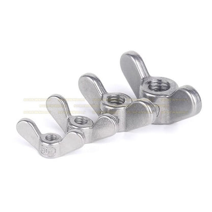 หัวน็อต ตัวเมีย หางปลา ปีก โค้งมน กลม สแตนเลส 304 เกลียวมิล หยาบ M4 M5 M6 M8 M10 / Wing Nut Round SUS304