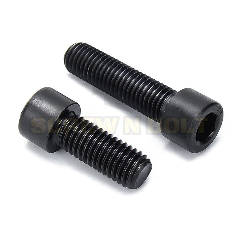น็อต สกรู หัวจม 6 เหลี่ยม เหล็กแข็ง 8.8 รมดำ เกลียวมิล M12 M14 / Hex Socket Head Cap Machine Screw 8.8 Grade