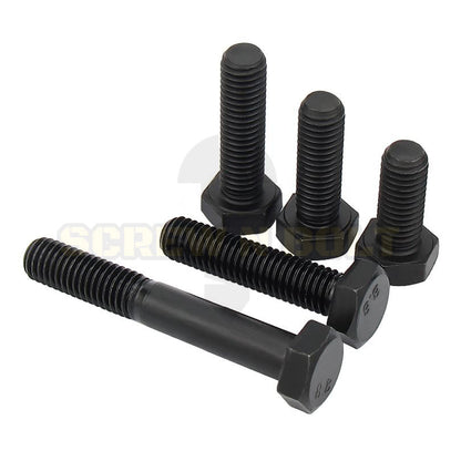 น็อต สกรู หัว หกเหลี่ยม โบลท์ เหล็กแข็ง 8.8 รมดำ เกลียวมิล M12 M14 / Hexagon Head Screw/Bolt Metric Thread Grade 8.8