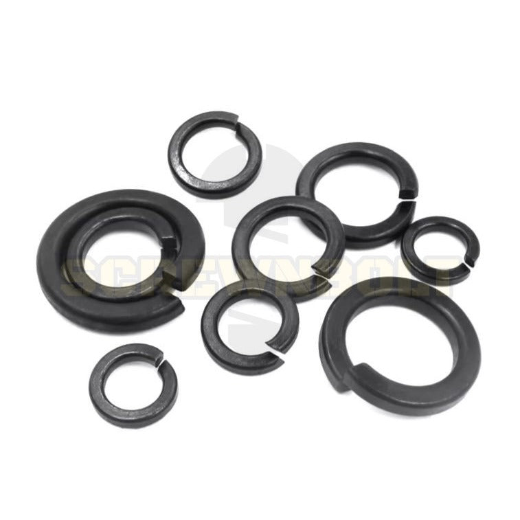 แหวนสปริง แหวนรอง กันคลาย เหล็กแข็ง 8.8 รมดำ - M2 - M36 / 8.8 Grade Spring Washer Black Oxide
