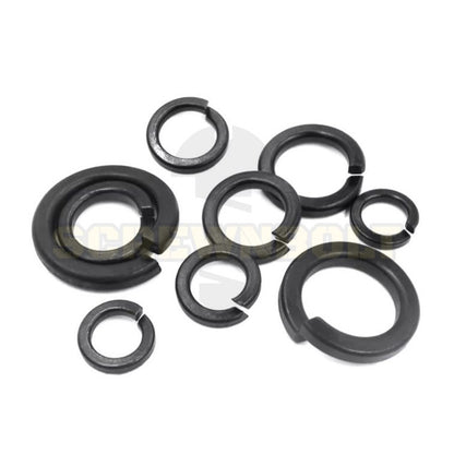 แหวนสปริง แหวนรอง กันคลาย เหล็กแข็ง 8.8 รมดำ - M2 - M36 / 8.8 Grade Spring Washer Black Oxide
