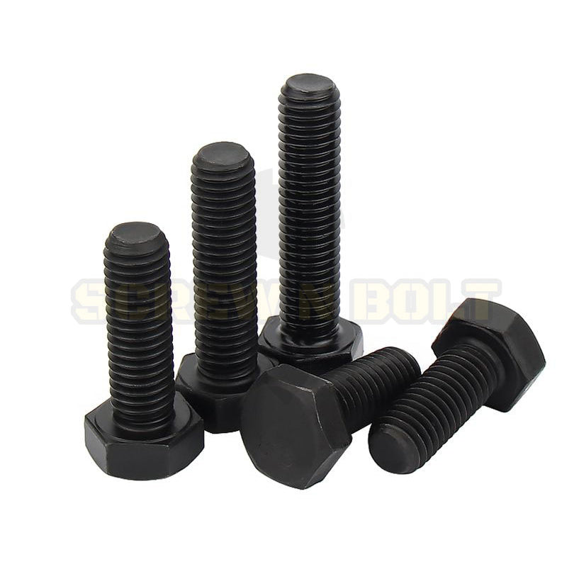 น็อต สกรู หัว หกเหลี่ยม โบลท์ เหล็กแข็ง 8.8 รมดำ เกลียวมิล M20 M22 / Hexagon Head Screw/Bolt Metric Thread Grade 8.8