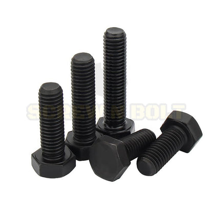 น็อต สกรู หัว หกเหลี่ยม โบลท์ เหล็กแข็ง 8.8 รมดำ เกลียวมิล M20 M22 / Hexagon Head Screw/Bolt Metric Thread Grade 8.8