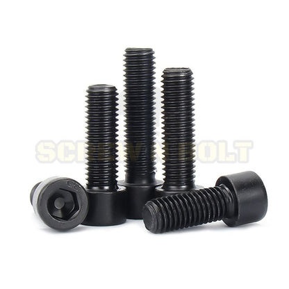 น็อต สกรู หัวจม 6 เหลี่ยม เหล็กแข็ง 8.8 รมดำ เกลียวมิล M12 M14 / Hex Socket Head Cap Machine Screw 8.8 Grade