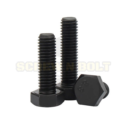 น็อต สกรู หัว หกเหลี่ยม โบลท์ เหล็กแข็ง 8.8 รมดำ มิล "ละเอียด" M8 / Hexagon Head Screw/Bolt Fine Thread Grade 8.8